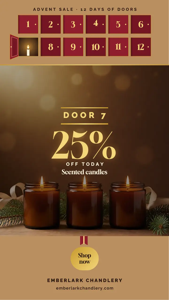 Advent door 7 candle sale story template