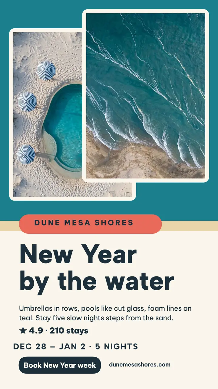 Dune Mesa Shores aerial beach story template