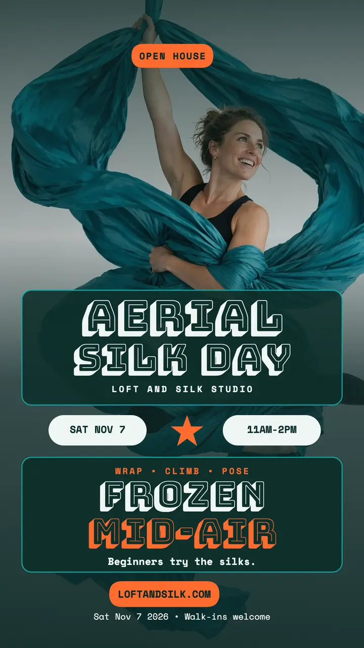 Loft and Silk aerial open house story template