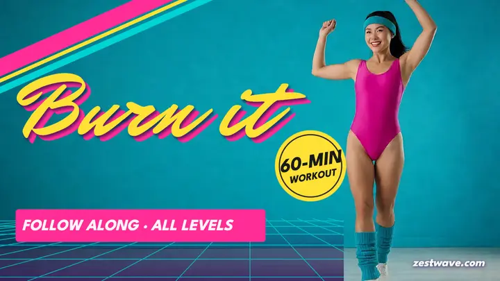 Zestwave aerobics burn thumbnail template