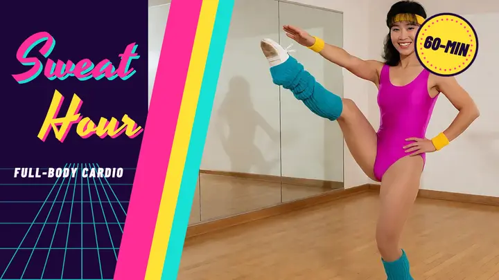 Sweat Hour aerobics tape thumbnail template
