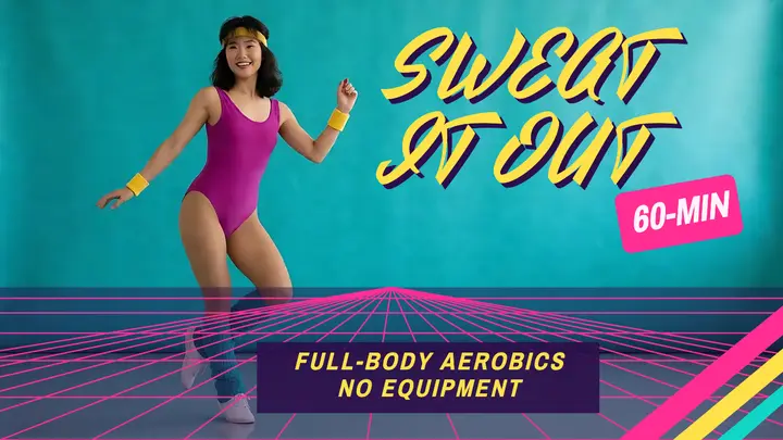 Sweat it out aerobics tape template