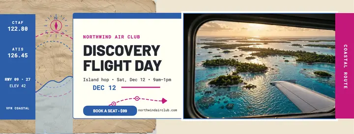 Northwind coastal flight day cover template