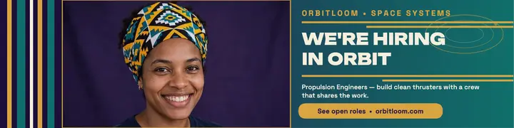 Orbitloom space startup hiring banner template