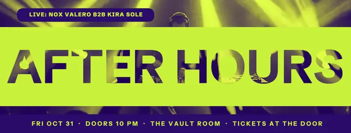 After Hours duotone DJ night cover template
