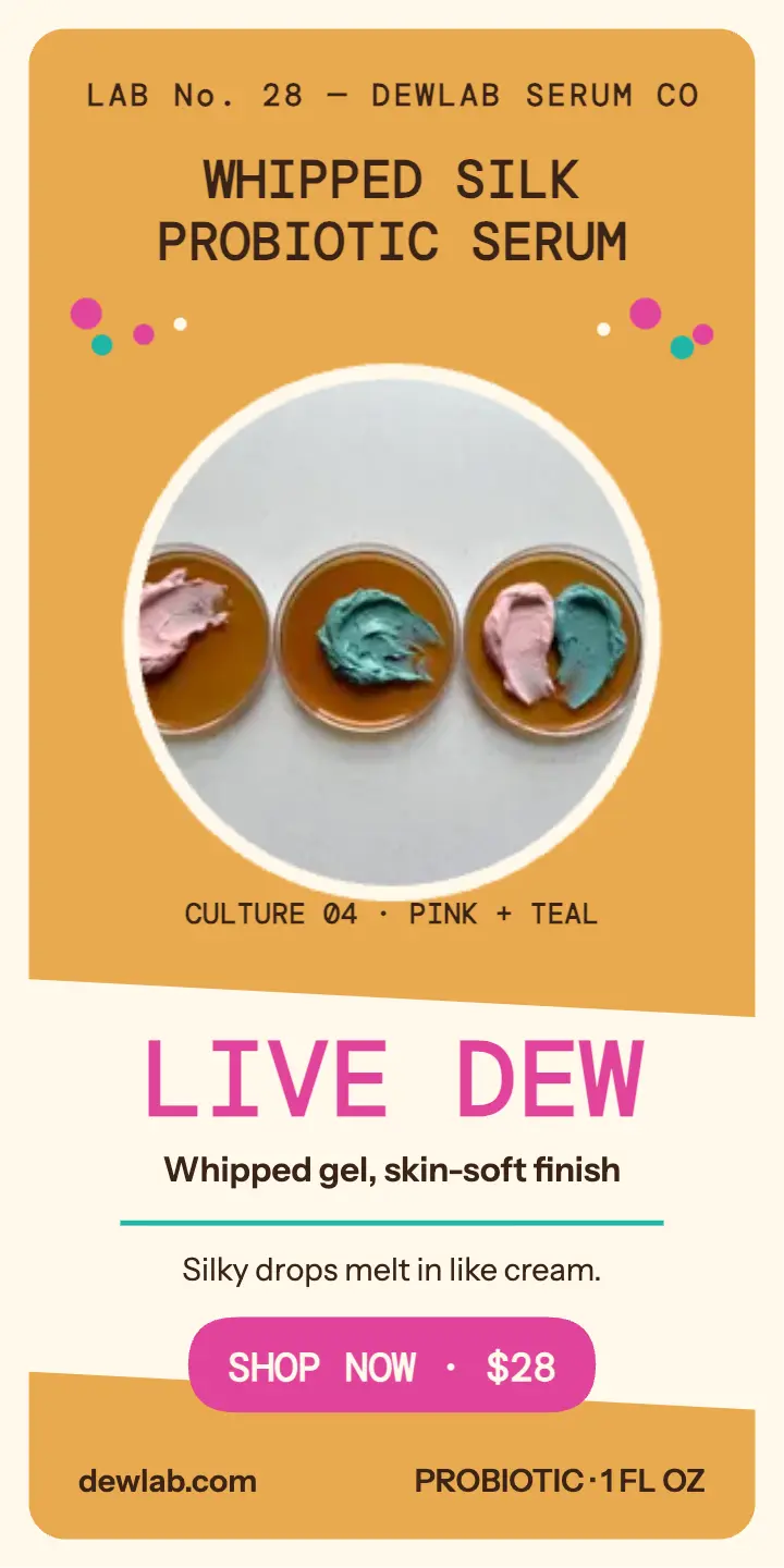 Dewlab probiotic serum agar ad template