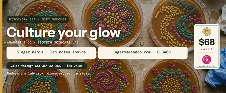 Agarose skincare discovery gift voucher template