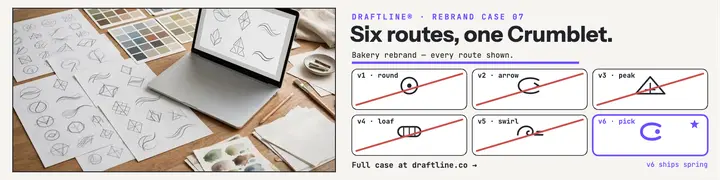 Draftline rebrand versions banner template