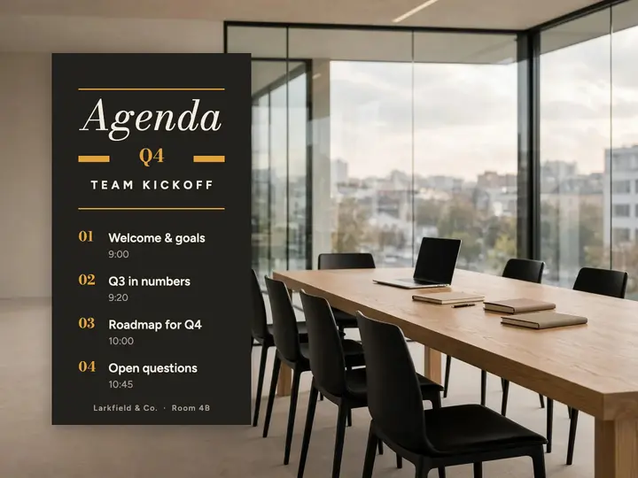 Agenda presentation slide template