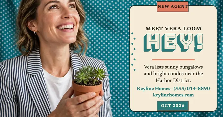 Vera Loom agent intro, pattern portrait template