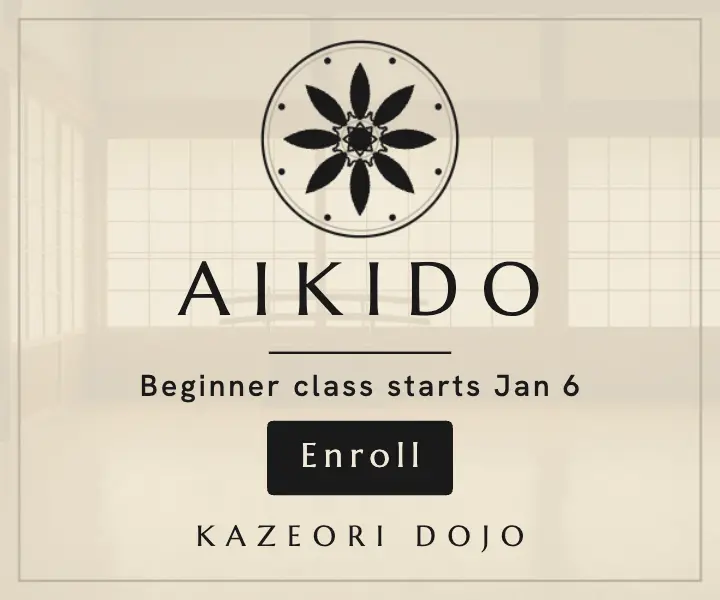 Aikido dojo enrollment ad template