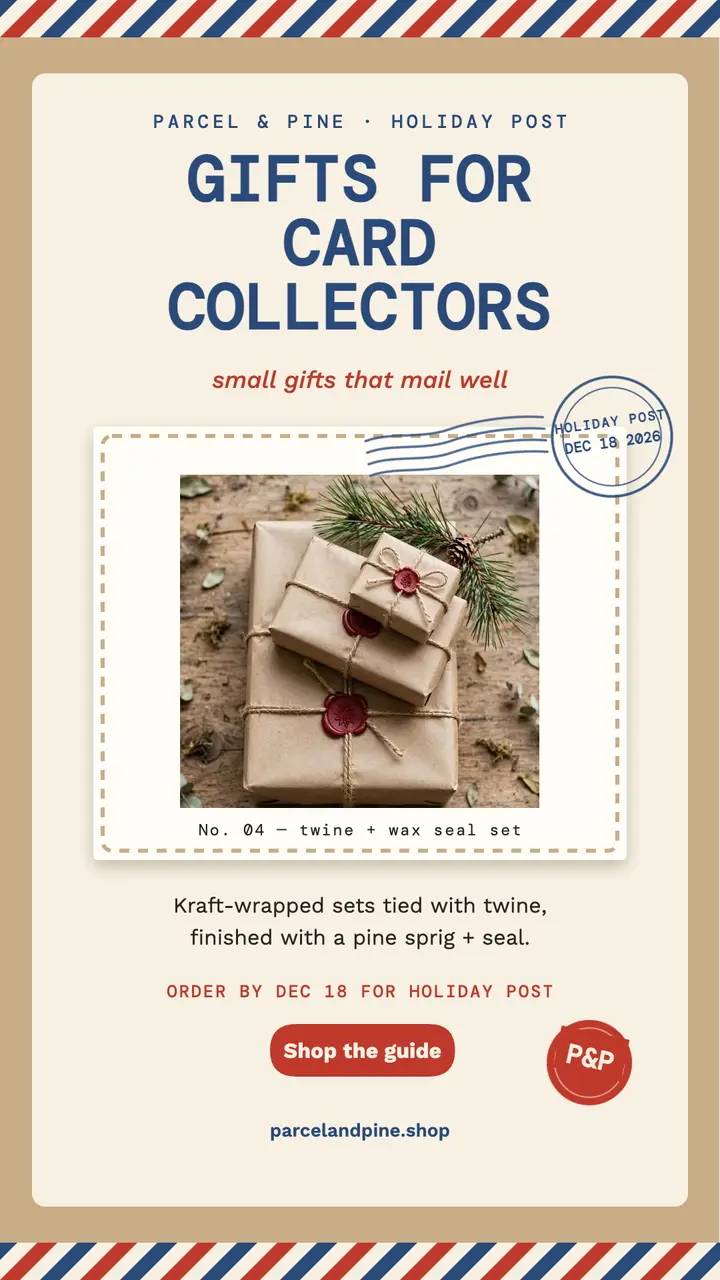 Parcel and Pine gift guide airmail story template
