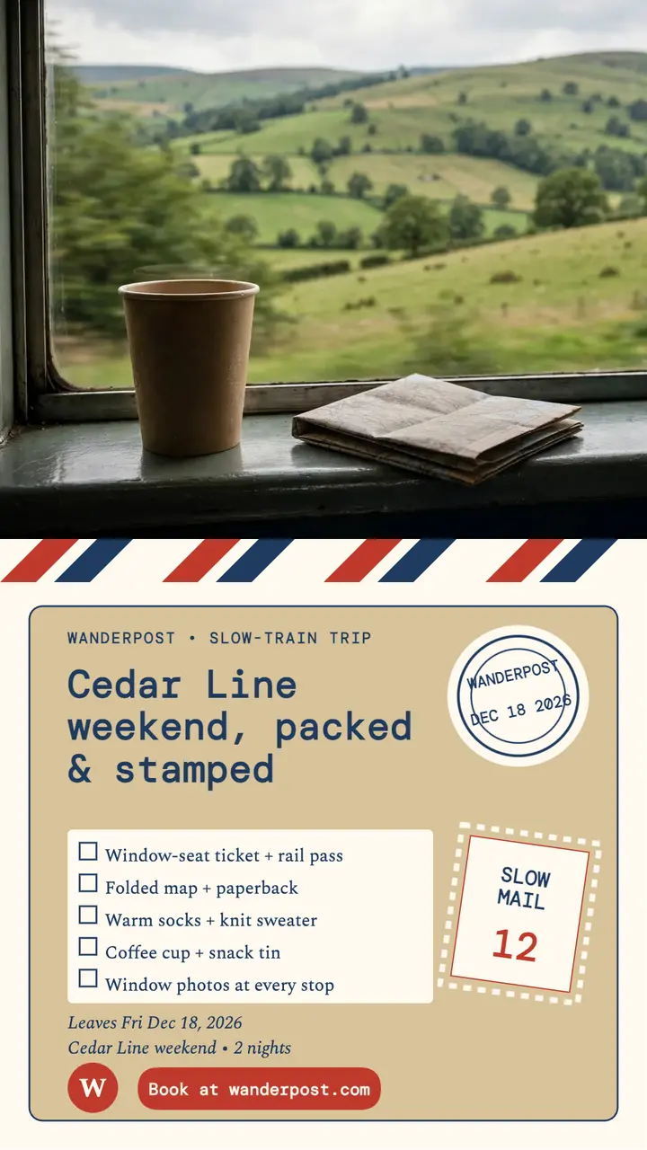 Wanderpost slow train checklist story template