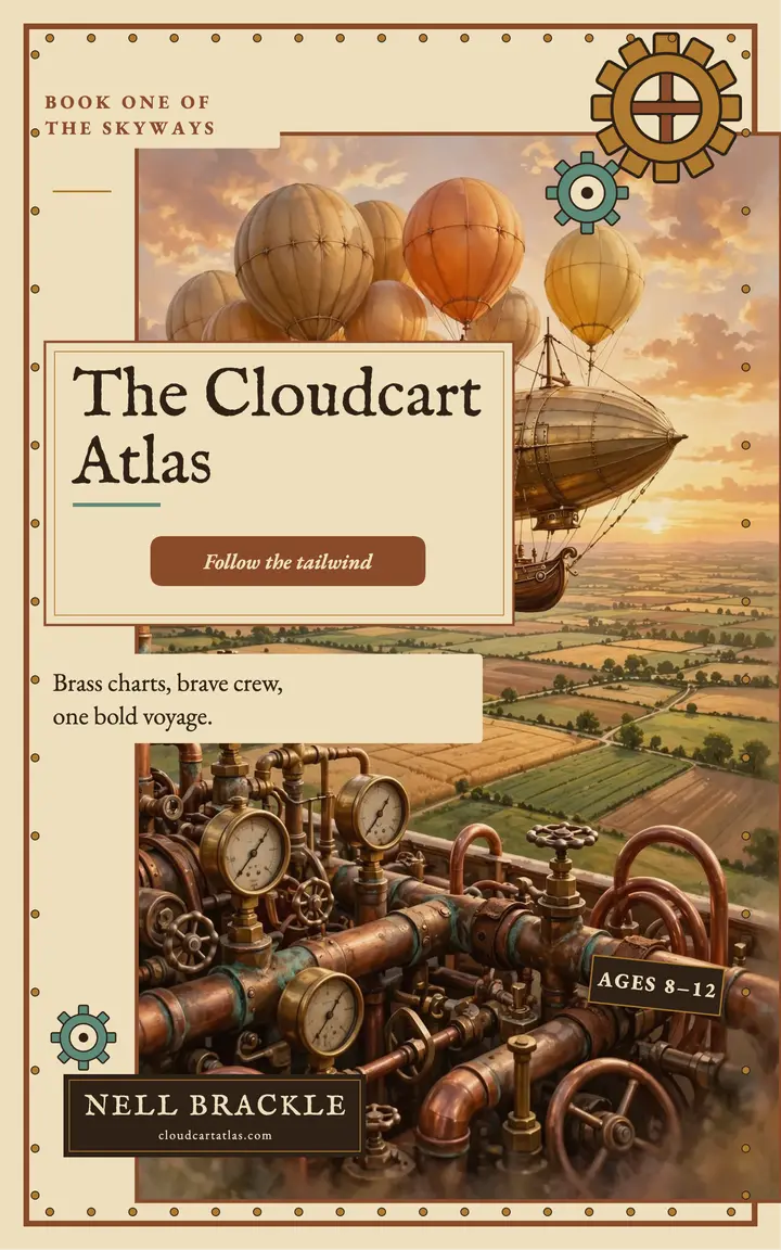 Cloudcart Atlas airship ebook cover template