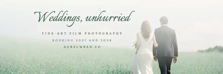 Aurelwren airy film wedding header template