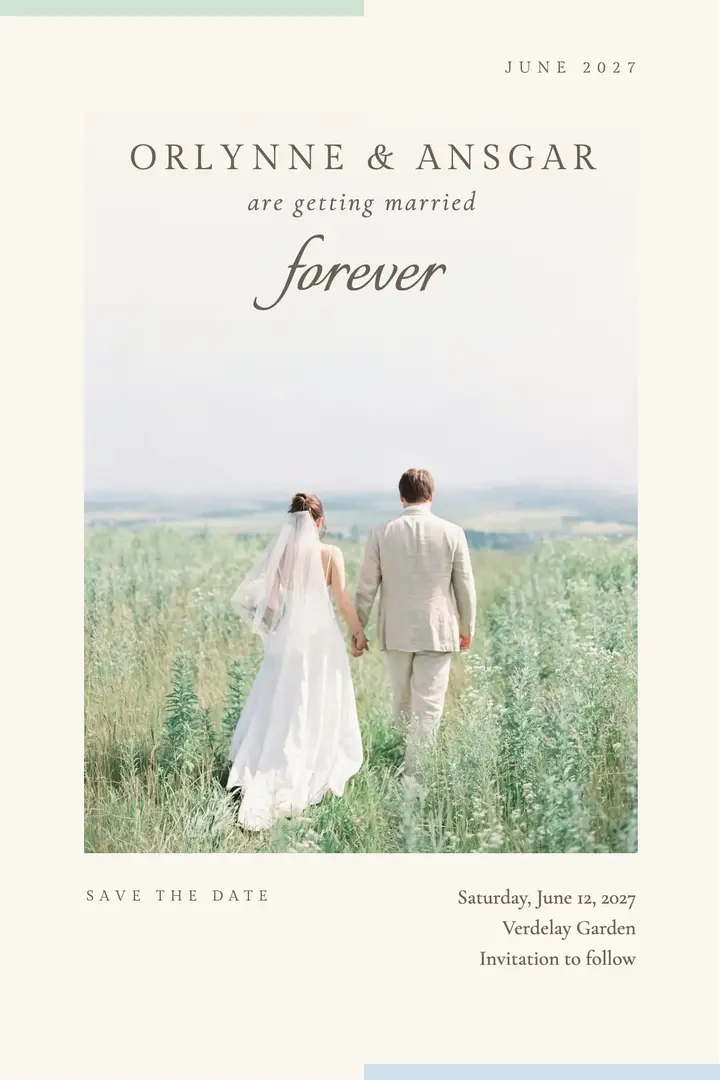 Orlynne and Ansgar airy save the date template
