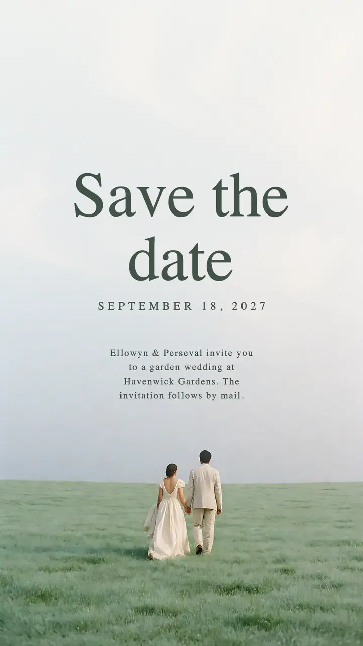 Havenwick Gardens save the date story template