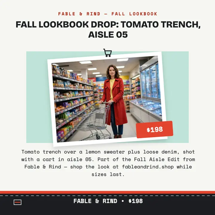 Fall aisle trench lookbook post template