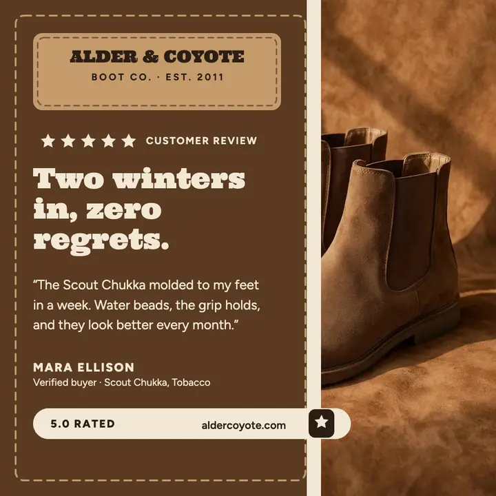 Alder and Coyote suede boots review post template