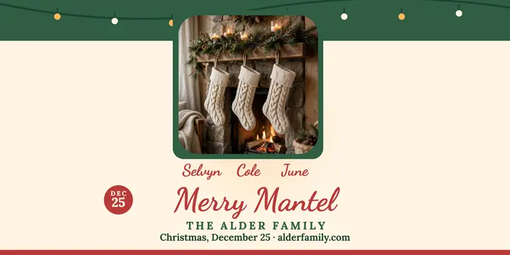 Alder family mantel stockings post template