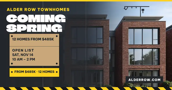 Alder Row townhomes hoarding post template