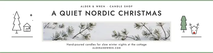 Alder and Wren quiet Christmas banner template