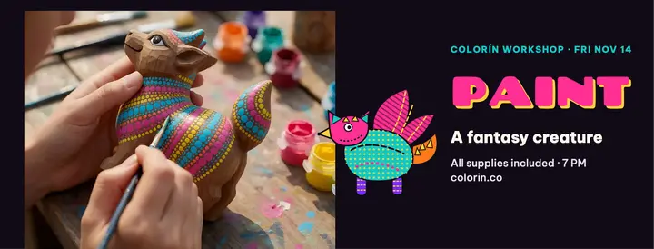 Paint a fantasy creature night cover template