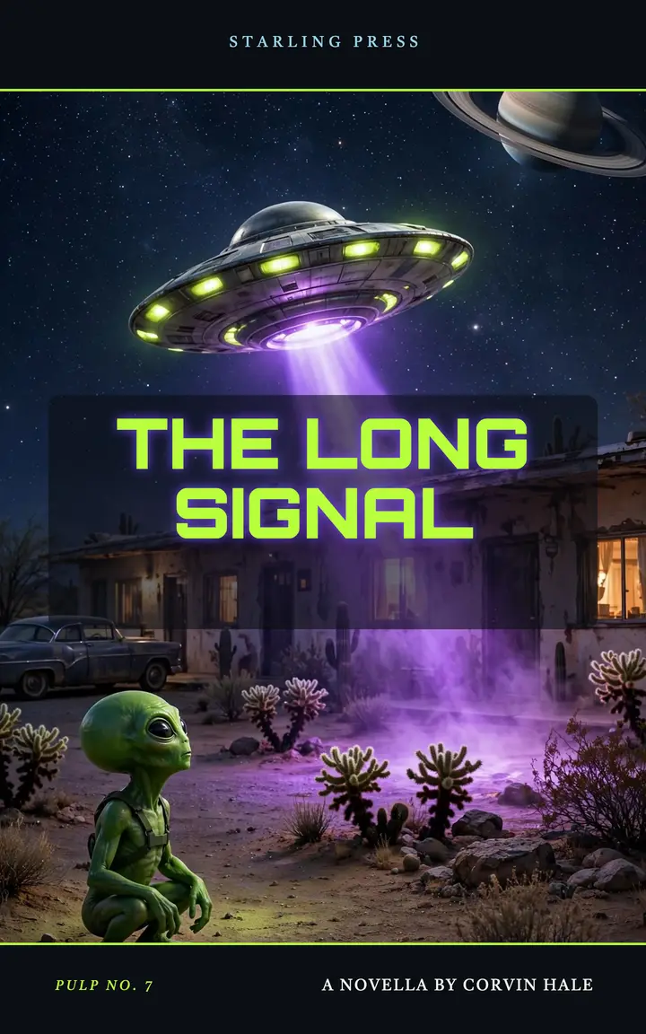 The Long Signal alien ebook cover template