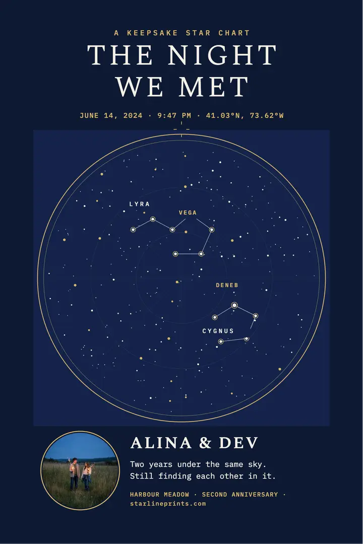 Night We Met star chart poster, Alina and Dev template