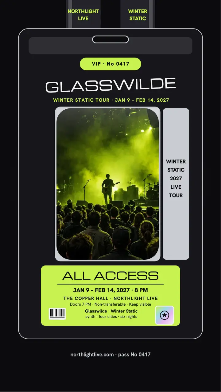 Glasswilde all access tour laminate template