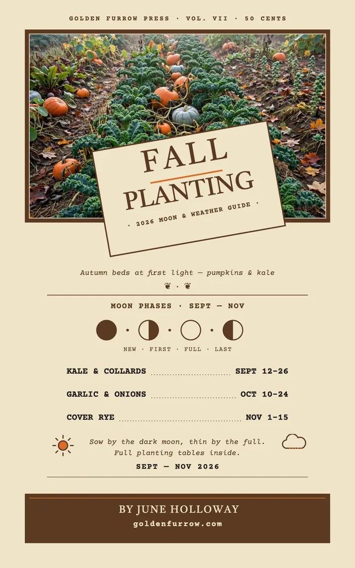 Golden Furrow fall planting almanac ebook template