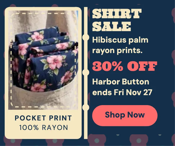 Harbor Button summer shirt sale ad template