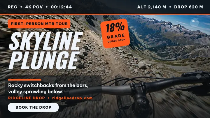 Ridgeline Drop Skyline Plunge POV thumbnail template