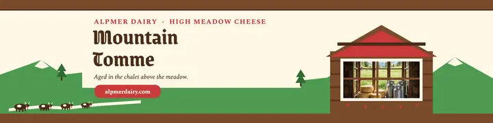 Alpmer Dairy alpine cheese banner template