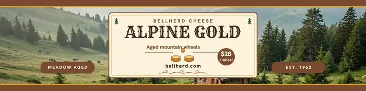 Bellherd Cheese alpine banner template