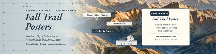 Marmot and Meridian fall trail posters banner template
