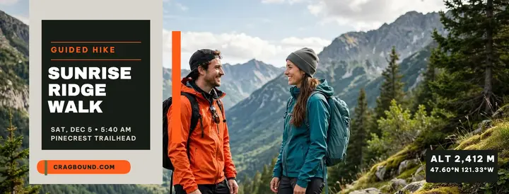 Cragbound sunrise ridge walk cover template
