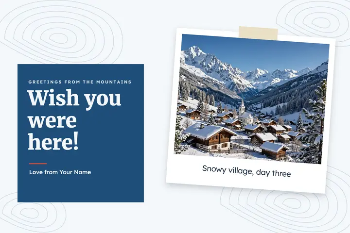 Alpine postcard template
