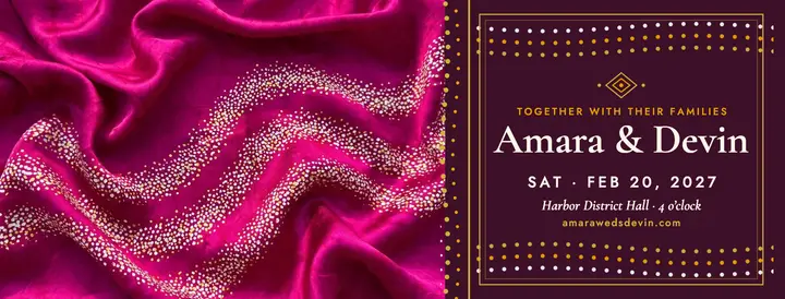 Amara and Devin bandhani wedding cover template