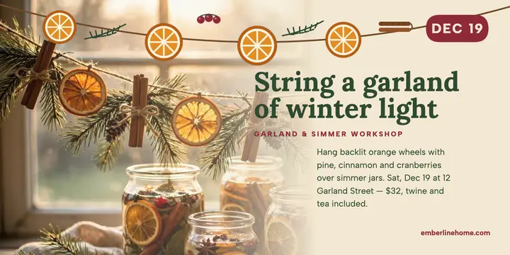 Emberline Home garland workshop post template