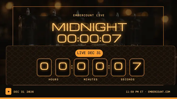 Embercount Live New Year countdown thumbnail template