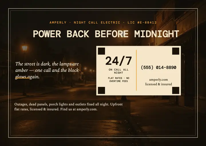 Amperly night call electrician certificate template