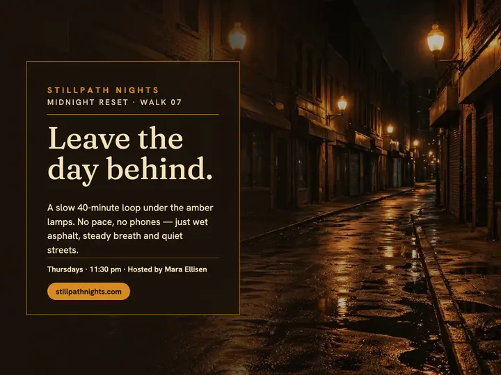 Stillpath Nights midnight reset walk slide: night walk slide template