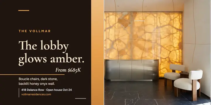 Vollmar amber lobby post: condo lobby post template