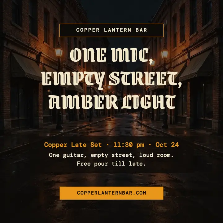 Copper Lantern late set amber post template