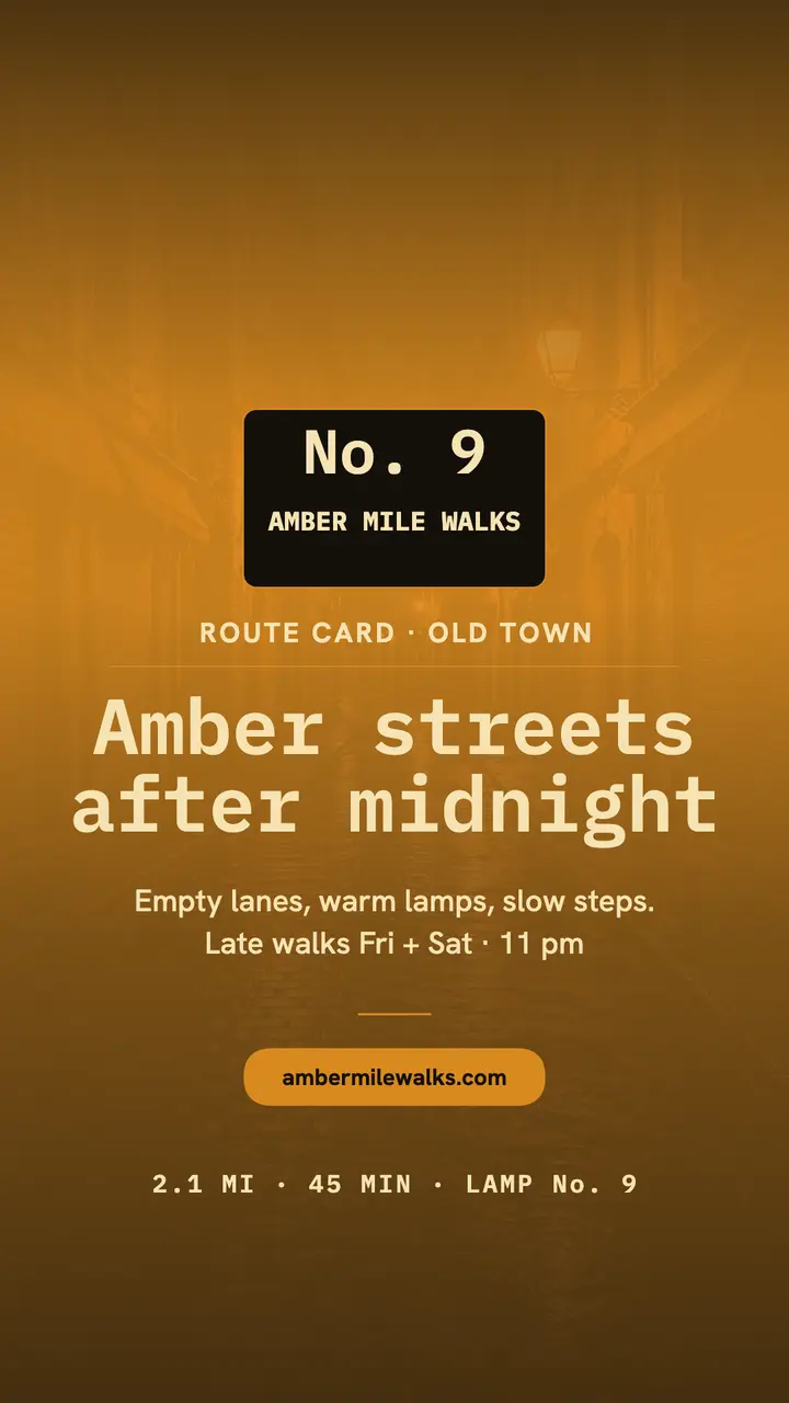 Amber Mile late-night walk route story template