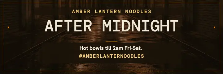 Amber Lantern late-night noodle header template