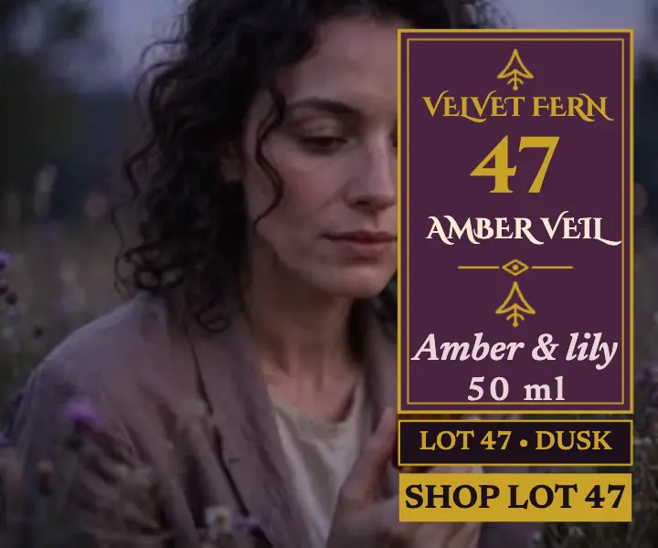 Velvet Fern Amber Veil lot ad template