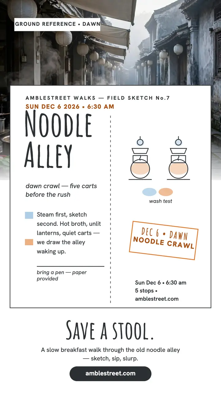 Amblestreet dawn noodle alley sketch story template