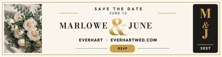 Marlowe and June save-the-date billboard: save the date billboard template